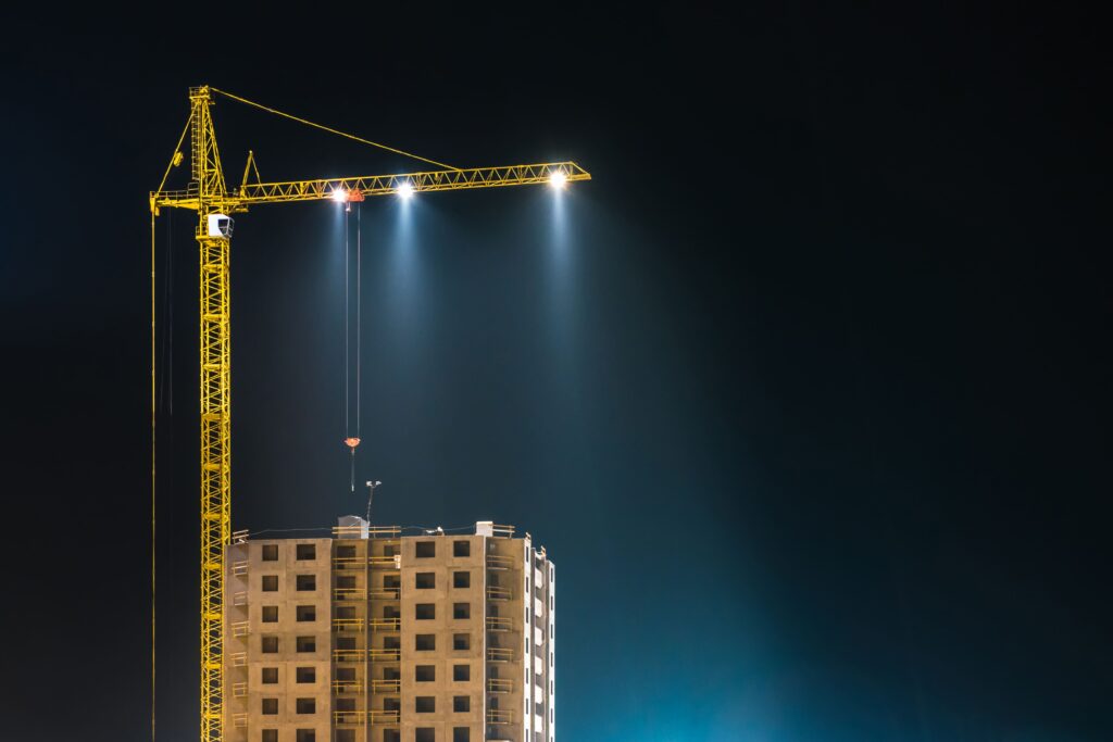 plantas de luz en la construcción